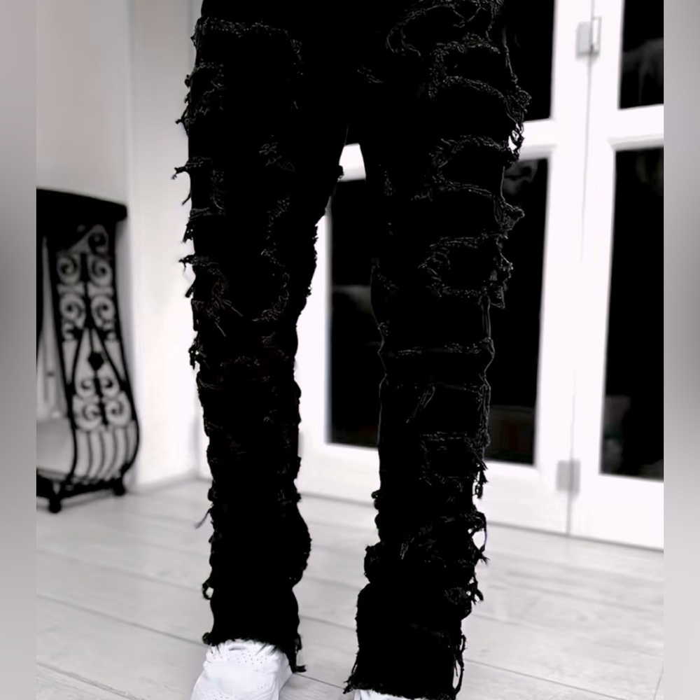 BLACK PANTS+STRINGY